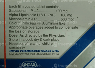 Gabapin Nt 100/10 Mg Tablet 10
